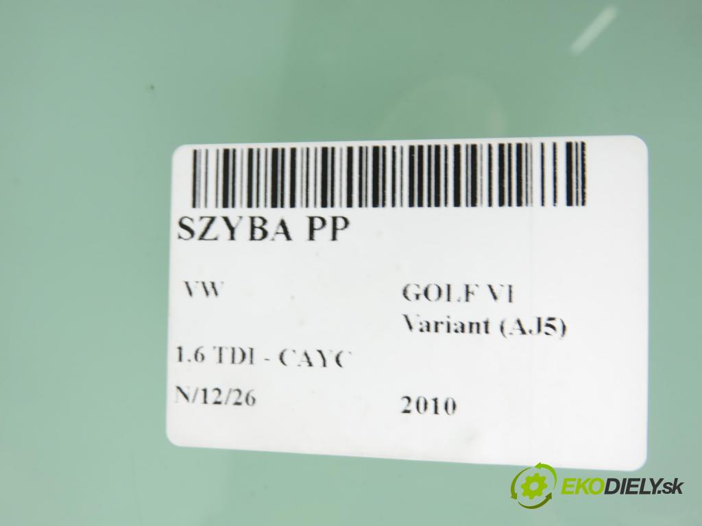 VW GOLF VI Variant (AJ5) KOMBI 2010 77,00 1.6 TDI - CAYC 1598,00 Okno PP