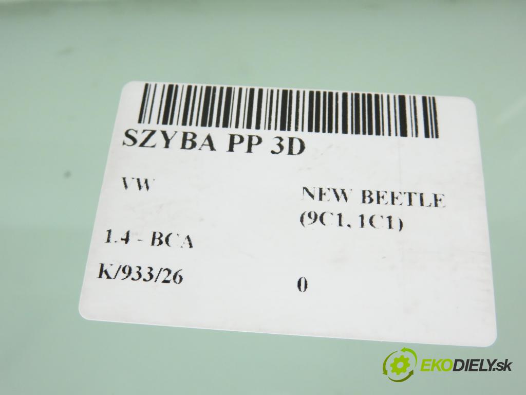 VW NEW BEETLE (9C1, 1C1) HB 2002 55,00 1.4 - BCA 1390,00 Okno PP 3D