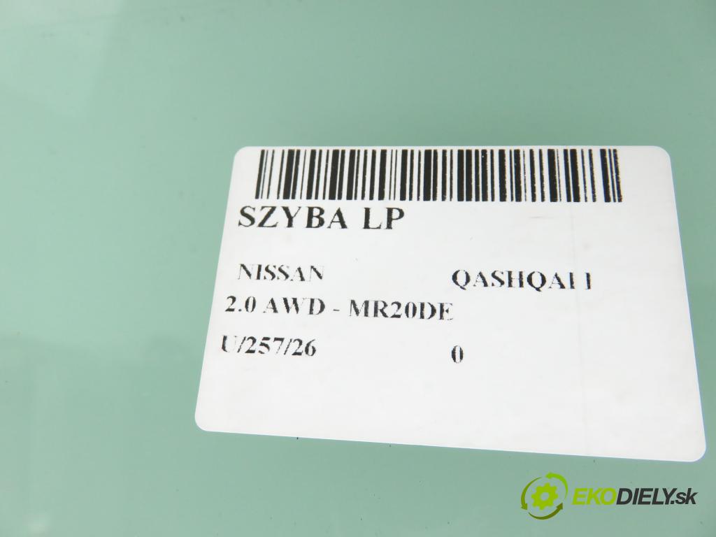 NISSAN QASHQAI / QASHQAI +2 I (J10, JJ10) CROSSOVER 2007 104,00 2.0 AWD 141 - MR20DE 1997,00 okno LP