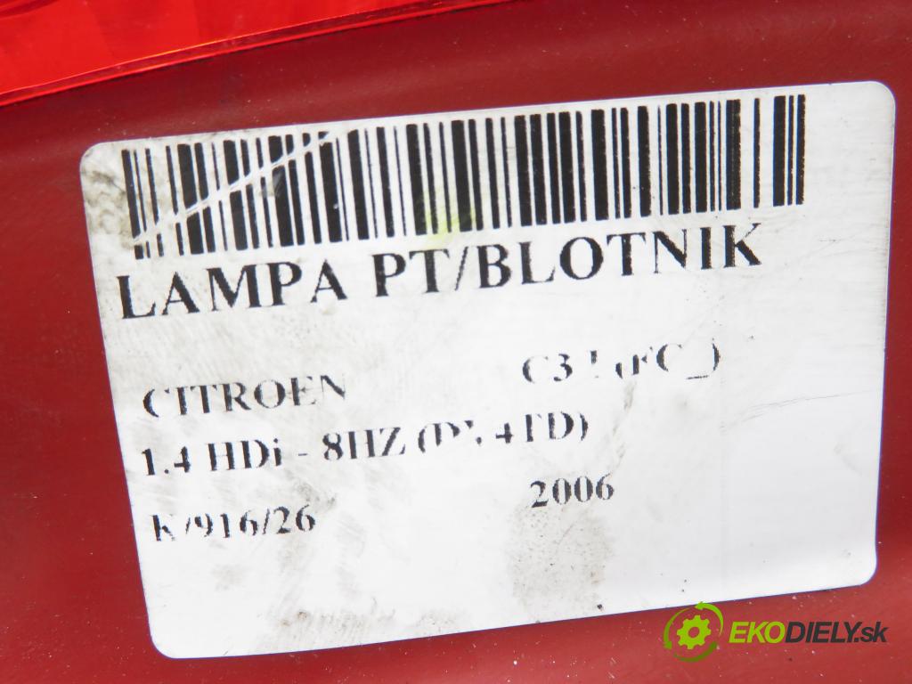CITROEN C3 I (FC_) HB 2006 50,00 1.4 HDi - 8HZ (DV4TD) 1398,00 světlo pravé zadní