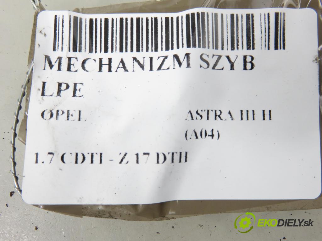 OPEL ASTRA H (A04) HB 2004 74,00 1.7 CDTI 100 - Z 17 DTH 1686,00 mechanismus oken 13100417