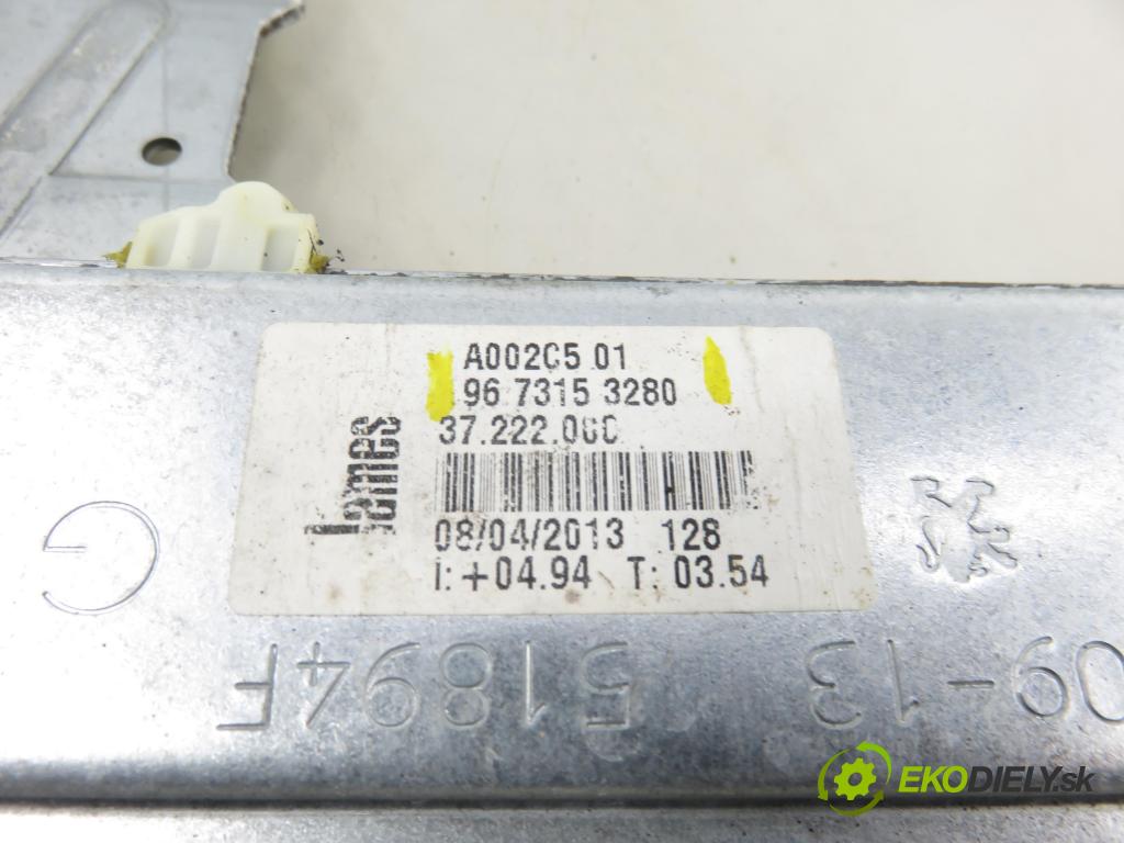 PEUGEOT 208 I (CA_, CC_) HB 2013 88,00 1.6 - 5FS (EP6C) 1598,00 mechanismus oken 9673153280 ; 9674254280 ; 0130822697