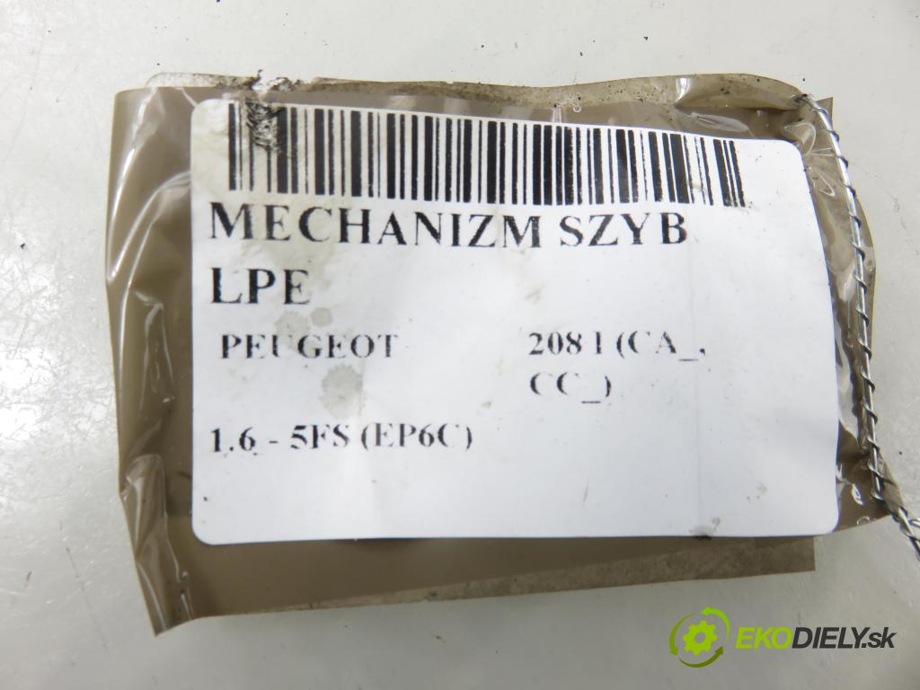 PEUGEOT 208 I (CA_, CC_) HB 2013 88,00 1.6 - 5FS (EP6C) 1598,00 mechanismus oken 9673153280 ; 9674254280 ; 0130822697