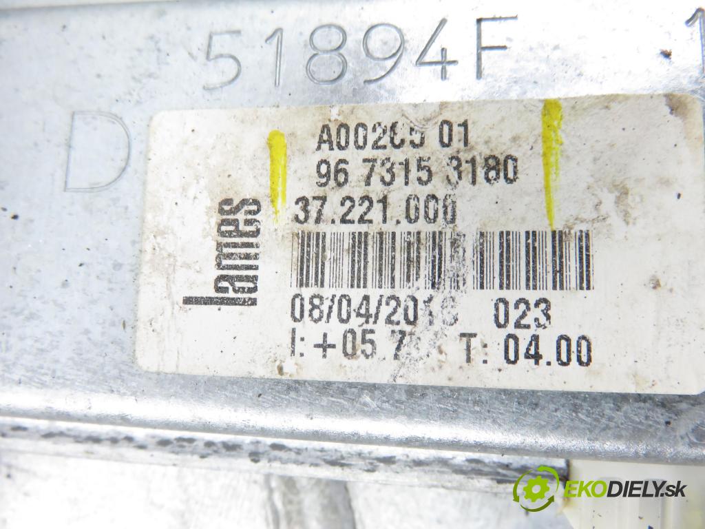 PEUGEOT 208 I (CA_, CC_) HB 2013 88,00 1.6 - 5FS (EP6C) 1598,00 mechanismus oken PPE 9673154180 ; 9674254180 ; 0130822696