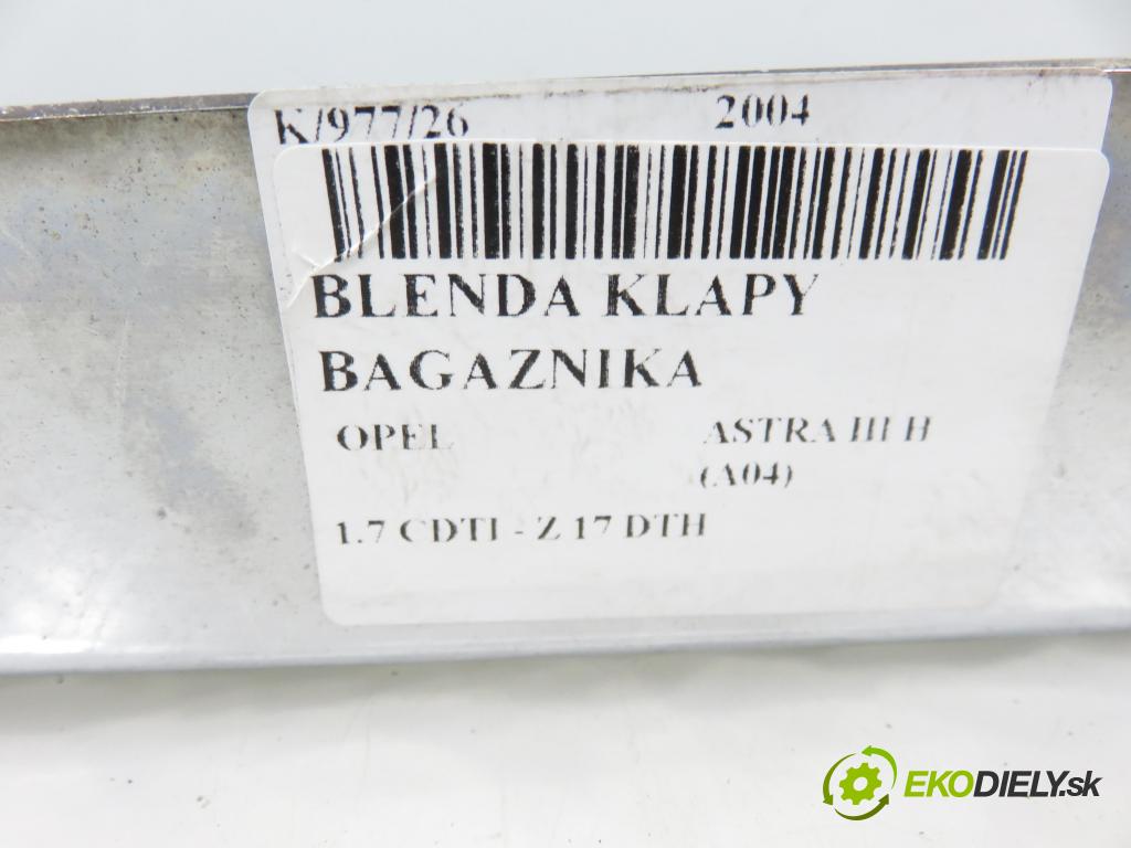 OPEL ASTRA H (A04) HB 2004 74,00 1.7 CDTI - Z 17 DTH 1686,00 Zadné čelo dverí kufor 13105814