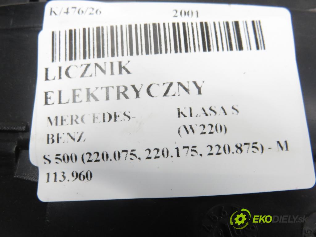 MERCEDES-BENZ KLASA S (W220) SEDAN 2001 0,00 S 500 (220.075, 220.175, 220.875) - M 113.960 4966,00 Prístrojovka elektrický 1031098050