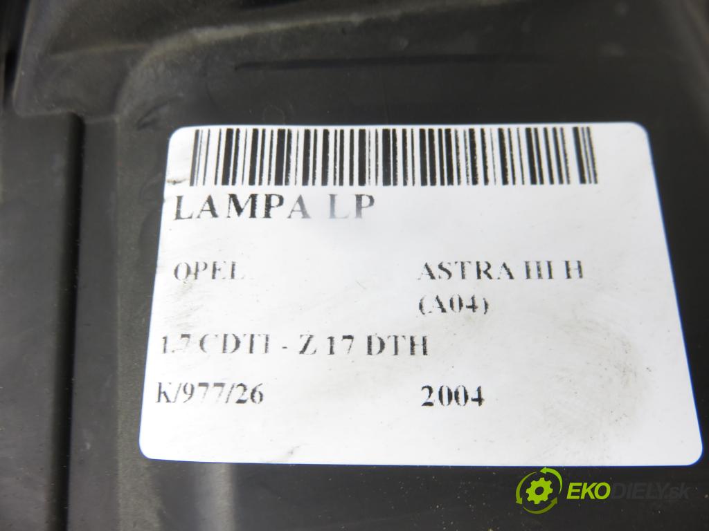 OPEL ASTRA H (A04) HB 2004 74,00 1.7 CDTI - Z 17 DTH 1686,00 světlo LP 1EG27037031