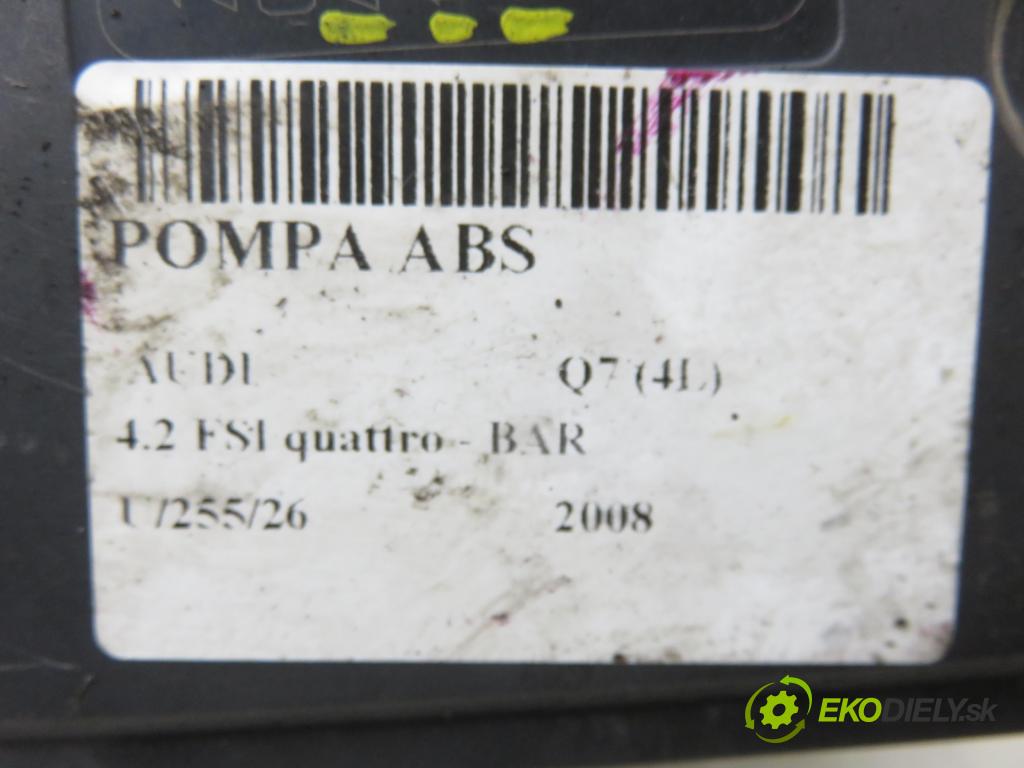 AUDI Q7 (4L) SUV 2008 257,00 4.2 FSI quattro - BAR 4163,00 pumpa ABS 4L0614517E ; 10092603053 ; 10021200144 (Pumpa ABS)