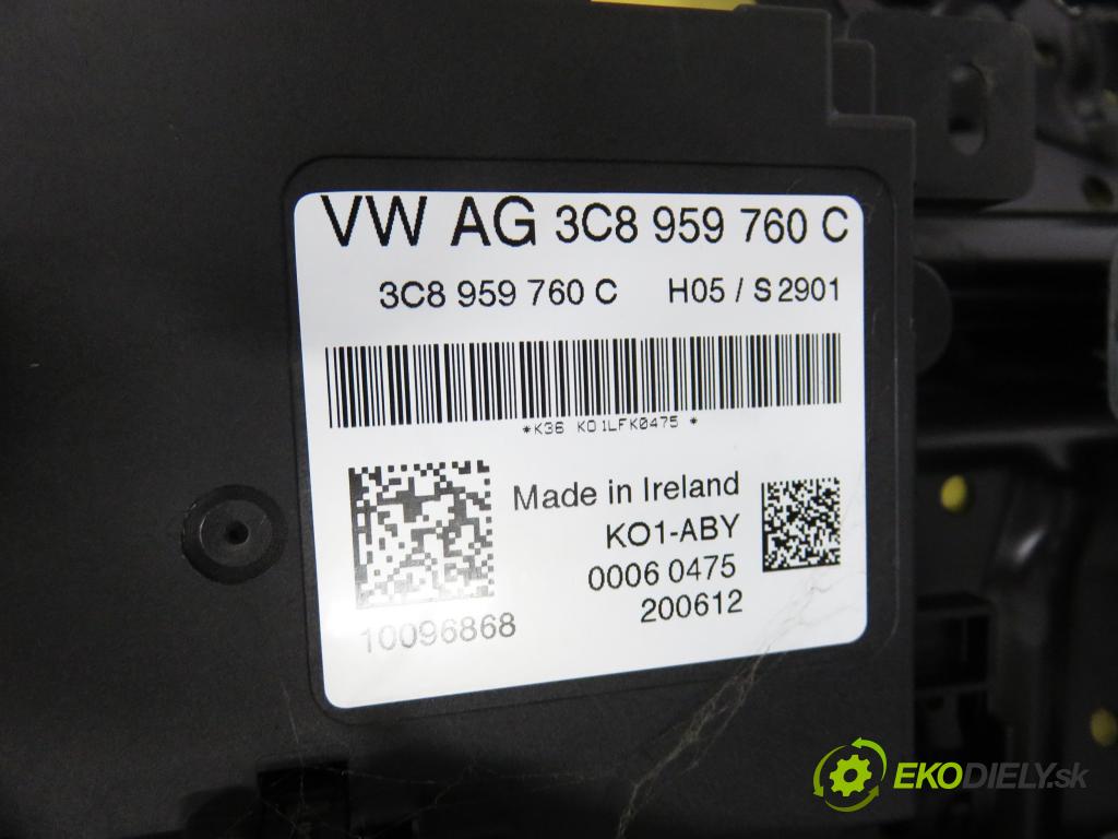 SKODA SUPERB II kombi (3T5) KOMBI 2012 103,00 2.0 TDI 16V - CFFB 1968,00 sedadlo ŘIDIČE / LP 3C8959760C