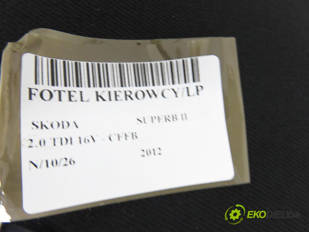 SKODA SUPERB II kombi (3T5) KOMBI 2012 103,00 2.0 TDI 16V - CFFB 1968,00 sedadlo ŘIDIČE / LP 3C8959760C