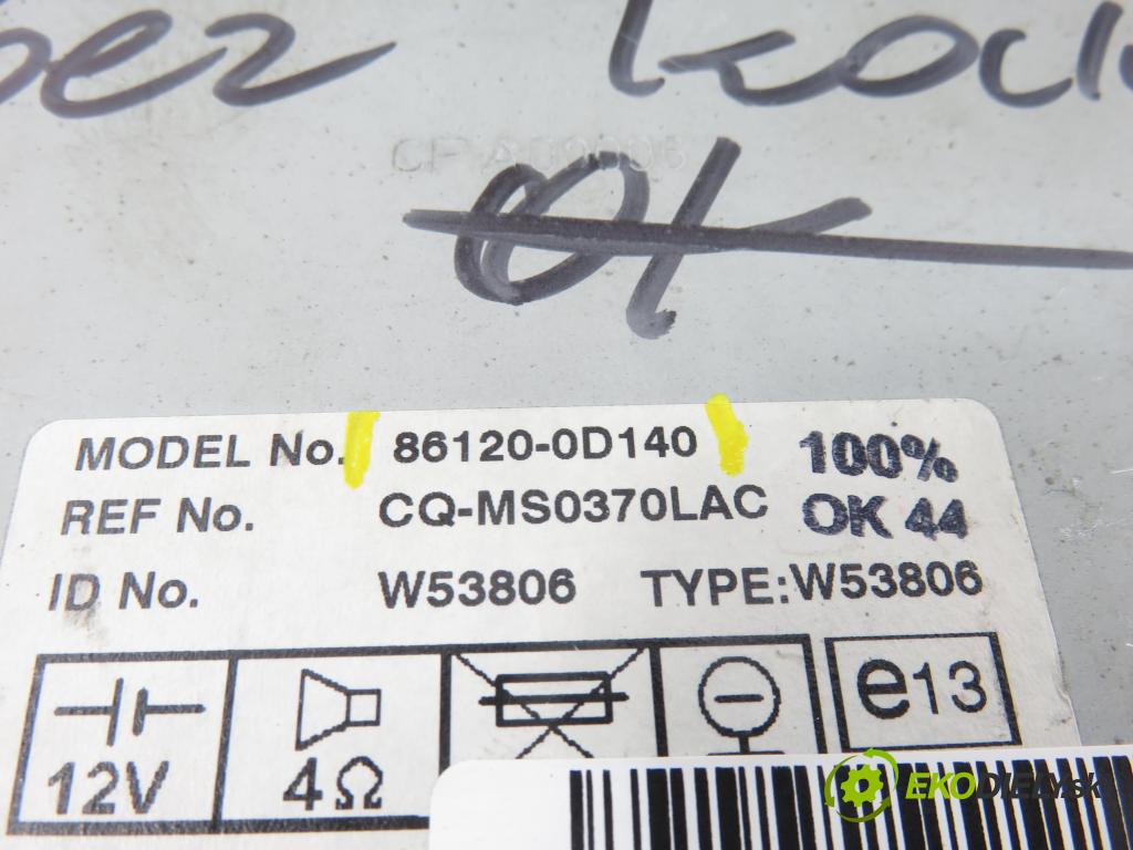 TOYOTA YARIS (_P1_) HB 2004 50,00 1.0 (SCP10_) - 1SZ-FE 998,00 RADIO CD 861200D140