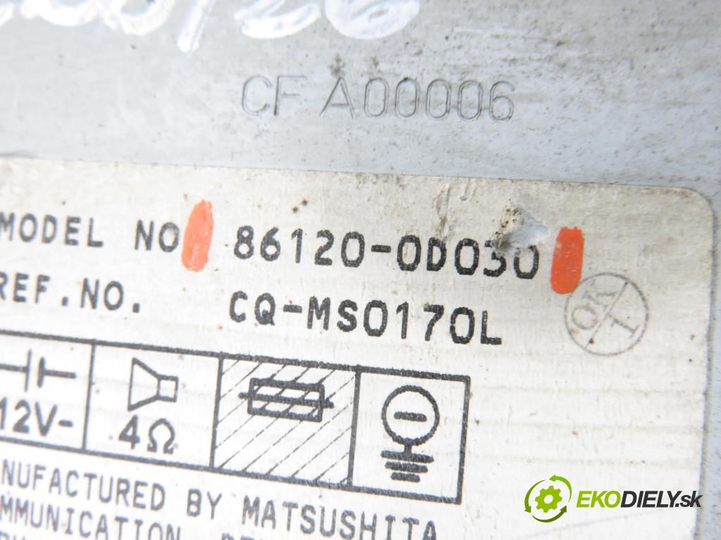 TOYOTA YARIS (_P1_) HB 2001 50,00 1.0 (SCP10_) - 1SZ-FE 998,00 RADIO CD 861200D030