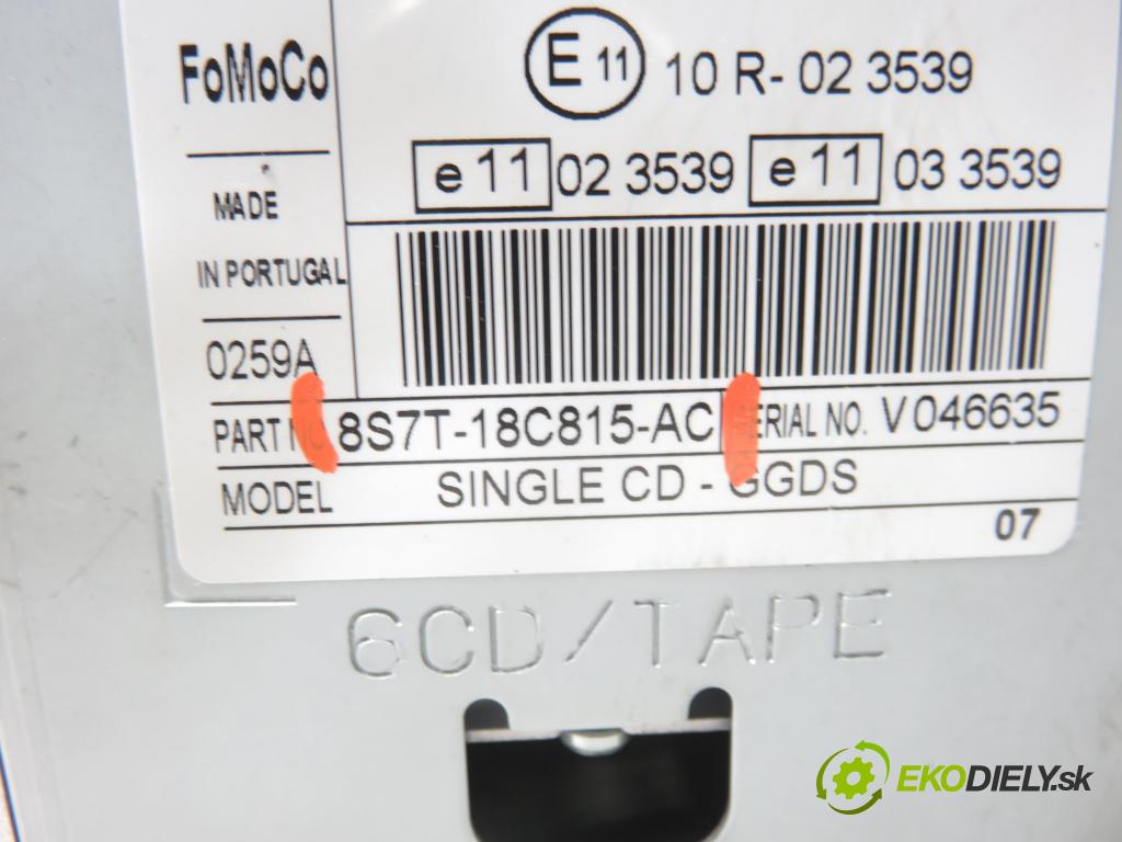 FORD S-MAX (WA6) MINIVAN 2010 103,00 2.0 TDCi - UFWA 1997,00 RADIO CD 8S7T18C815AC