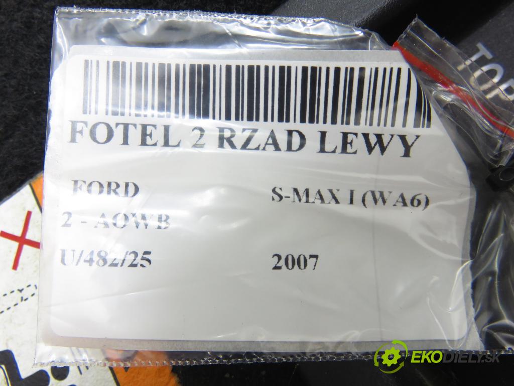 FORD S-MAX (WA6) MINIVAN 2007 107,00 2 - AOWB 1999,00 sedadlo 2 ŘÁDEK levý