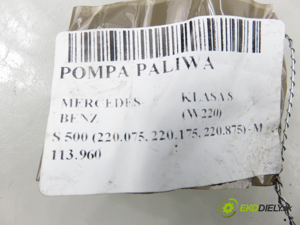 MERCEDES-BENZ KLASA S (W220) SEDAN 2001 0,00 S 500 (220.075, 220.175, 220.875) - M 113.960 4966,00 pumpa paliva 