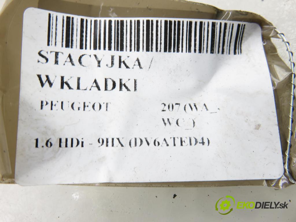 PEUGEOT 207 (WA_, WC_) HB 2007 66,00 1.6 HDi - 9HX (DV6ATED4) 1560,00 spínačka / VLOŽKY 36393600