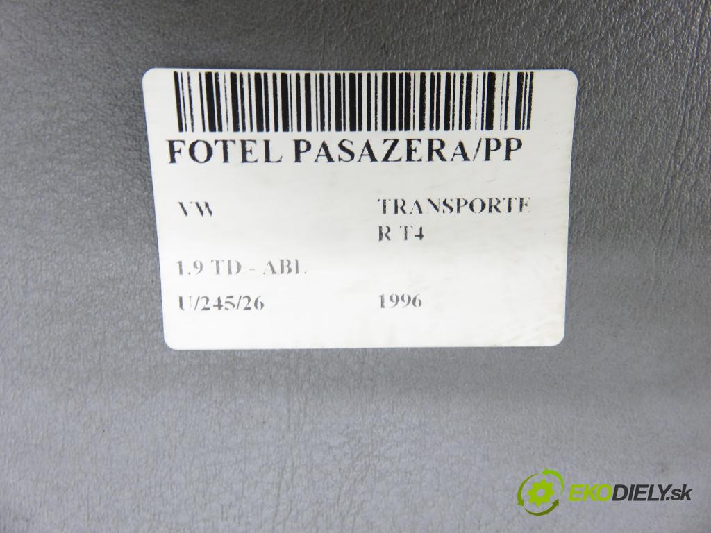VW TRANSPORTER IV Autobus (70XB, 70XC, 7DB, 7DW, 7DK) BUS 1996 50,00 1.9 TD - ABL 1896,00 sedadlo CESTUJÍCÍ/PP 
