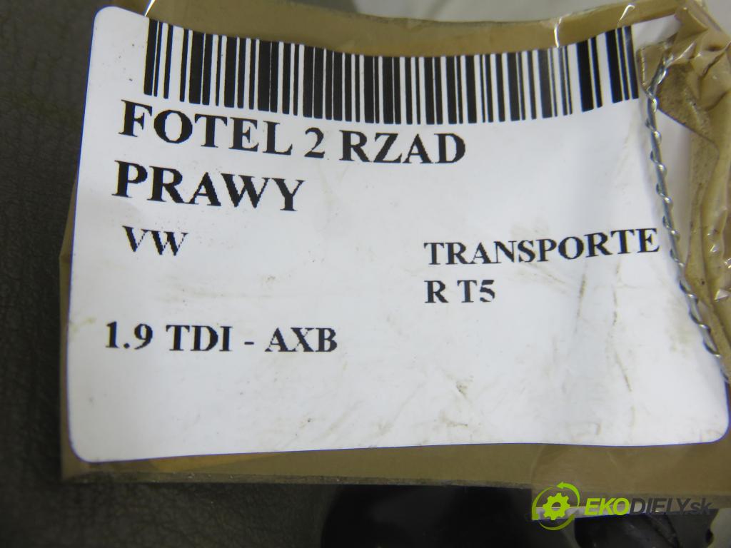 VW TRANSPORTER V Autobus (7HB, 7HJ, 7EB, 7EJ, 7EF, 7EG, 7HF, 7E BUS 2003 77,00 1.9 TDI - AXB 1896,00 Sedadlo 2 rad pravy