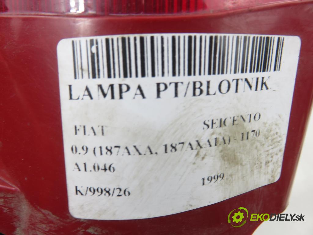 FIAT SEICENTO / 600 (187_) HB 1999 29,00 0.9 (187AXA, 187AXA1A) - 1170 A1.046 899,00 Svetlo pravé zadné 39660748