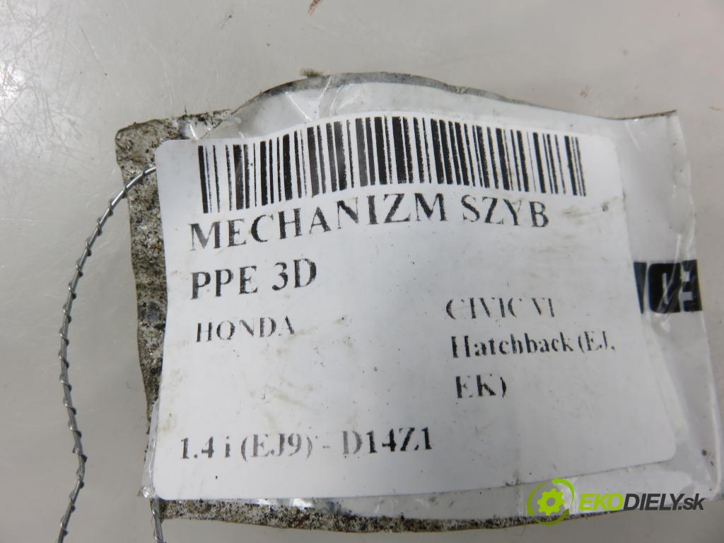 HONDA CIVIC VI Hatchback (EJ, EK) HB 1999 55,00 1.4 i (EJ9) - D14Z1 1396,00 mechanismus oken PPE 3D
