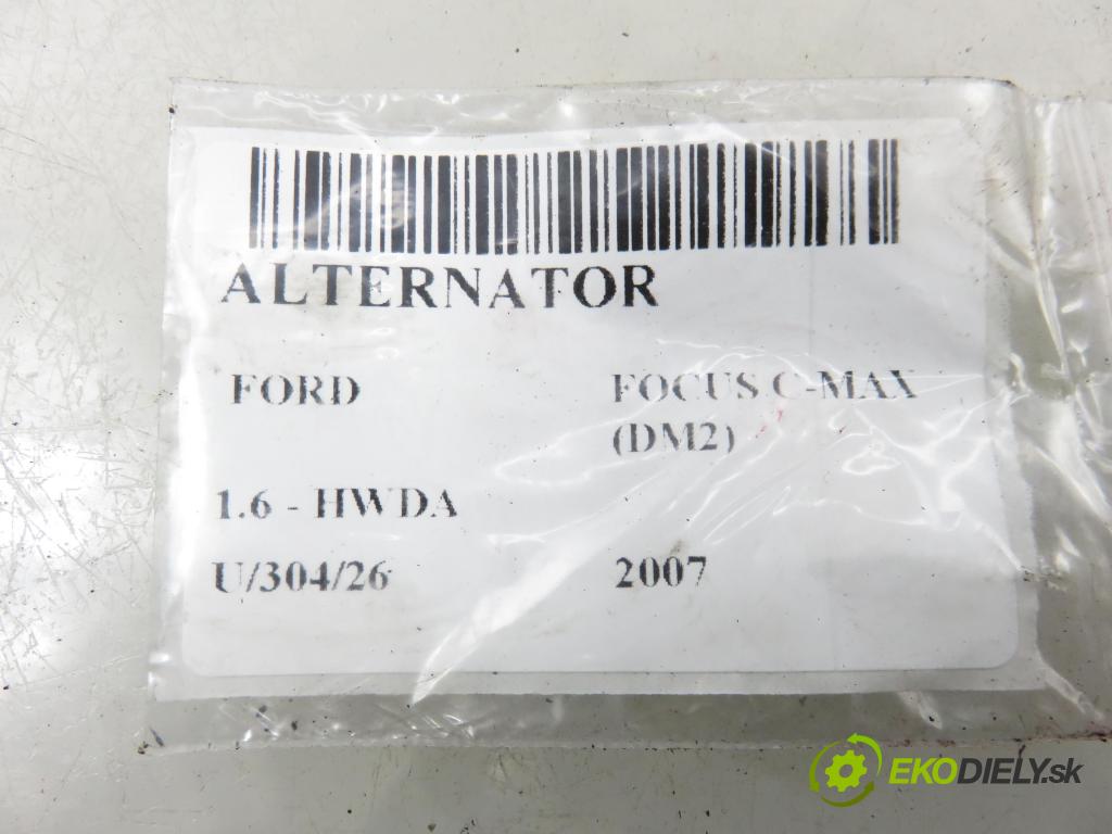 FORD FOCUS C-MAX (DM2) MINIVAN 2007 74,00 1.6 - HWDA 1596,00 Alternátor MS1022118354 (Alternátor)