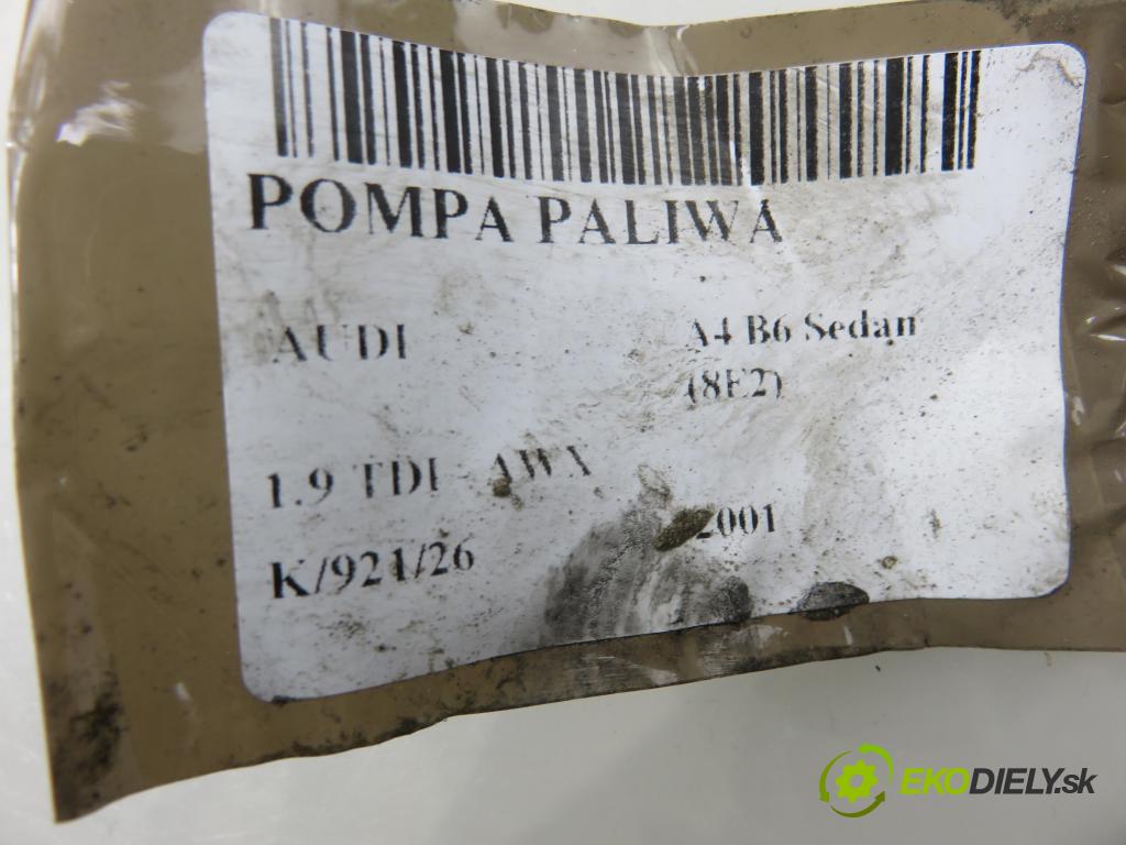 AUDI A4 (8E2, B6) SEDAN 2001 96,00 1.9 TDI PD 130 - AWX 1896,00 pumpa paliva 8E0919050 ; 220212002001