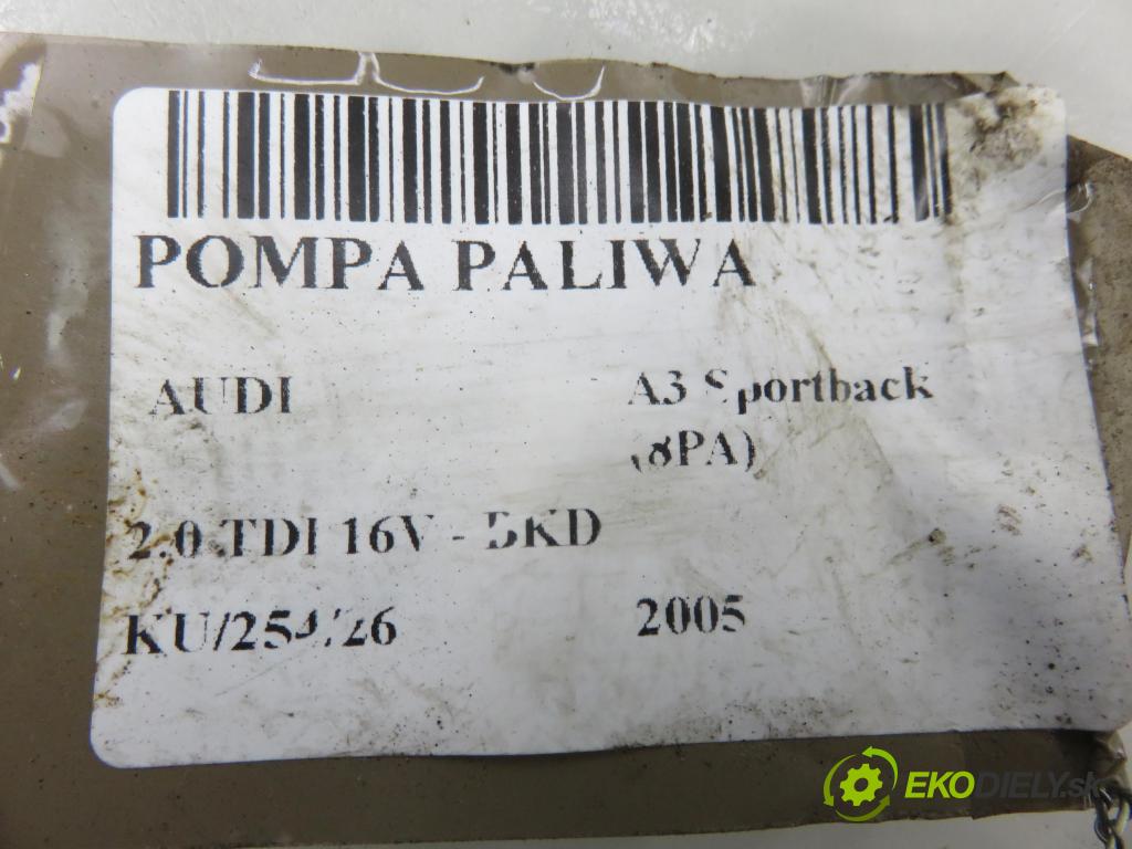 AUDI A3 Sportback (8PA) HB 2005 103,00 2.0 TDI 16V - BKD 1968,00 Pumpa paliva 1K0919050B ; 228235013002