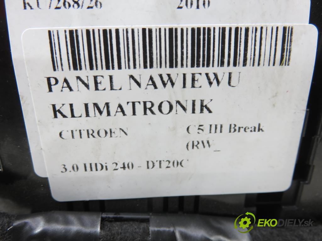 CITROEN C5 III Break (RW_) KOMBI 2010 177,00 3.0 HDi 240 - DT20C 2993,00 Panel topení KLIMATRONIK 96715288CL