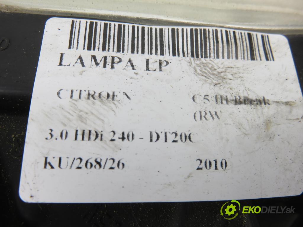 CITROEN C5 III Break (RW_) KOMBI 2010 177,00 3.0 HDi 240 - DT20C 2993,00 světlo LP 9689037880 ; 899031148 ; 89903362