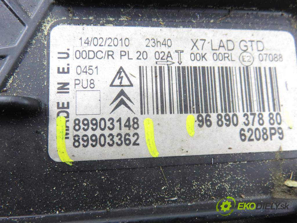 CITROEN C5 III Break (RW_) KOMBI 2010 177,00 3.0 HDi 240 - DT20C 2993,00 světlo LP 9689037880 ; 899031148 ; 89903362