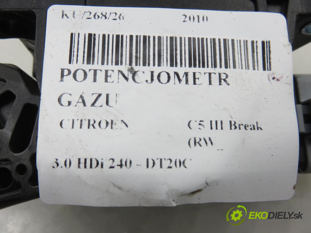 CITROEN C5 III Break (RW_) KOMBI 2010 177,00 3.0 HDi 240 - DT20C 2993,00 Potenciometer plynu 9686212980 ; 0280755159 (Potenciometer plynového pedálu)