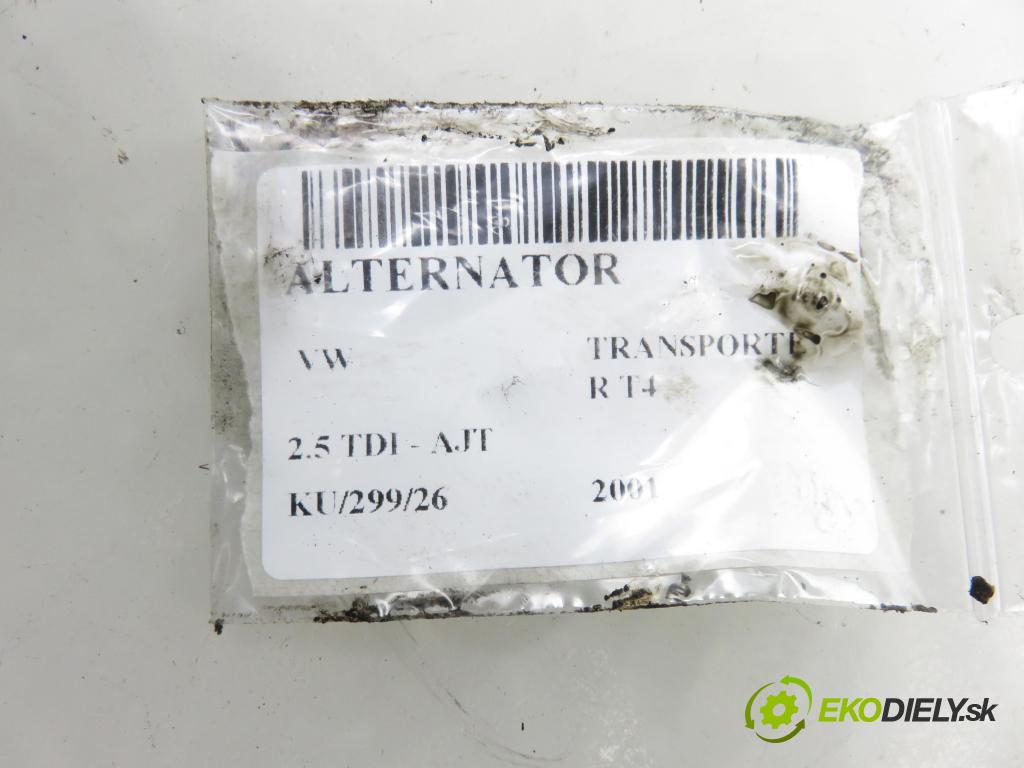 VW TRANSPORTER IV Skrzynia (70XA) FURGON 2001 65,00 2.5 TDI - AJT 2461,00 Alternátor 0124515010 ; 028903028E (Alternátor)