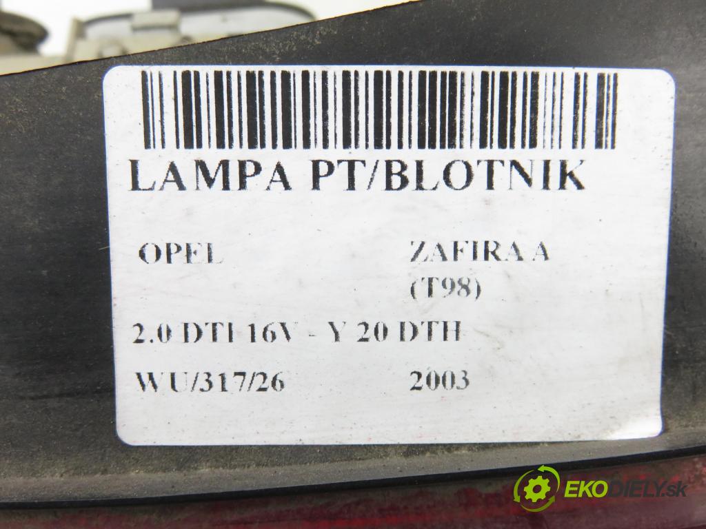 OPEL ZAFIRA A Nadwozie Wielkopojemne (MPV) (T98)  MINIVAN 2003 74,00 2.0 DTI 16V - Y 20 DTH 1995,00 světlo pravé zadní