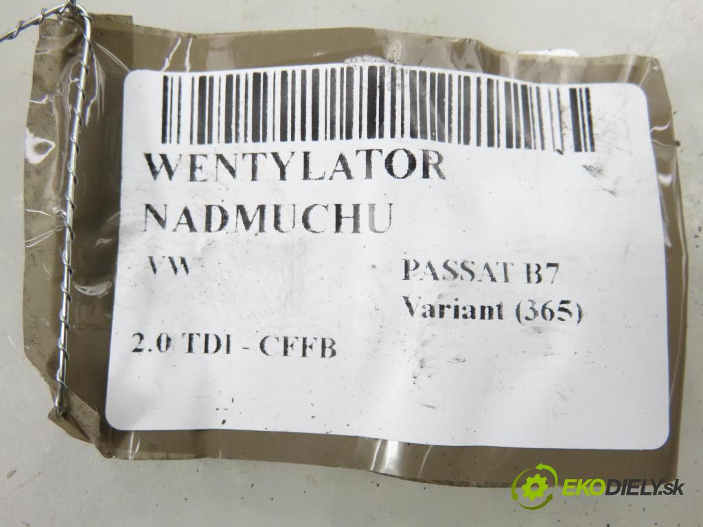 VW PASSAT B7 Variant (365) KOMBI 2012 103,00 2.0 TDI - CFFB 1968,00 ventilátor větráku 3C1820015T ; 3C09077521F ; F011500081