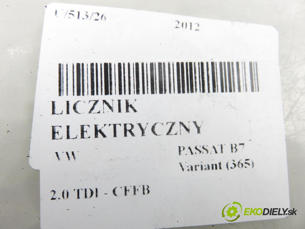 VW PASSAT B7 Variant (365) KOMBI 2012 103,00 2.0 TDI - CFFB 1968,00 Prístrojovka elektrický 3AA920870J
