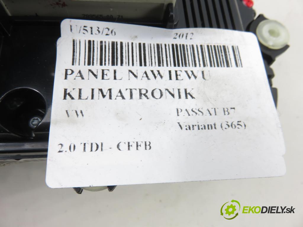 VW PASSAT B7 Variant (365) KOMBI 2012 103,00 2.0 TDI - CFFB 1968,00 Panel topení KLIMATRONIK 3AA907044AF
