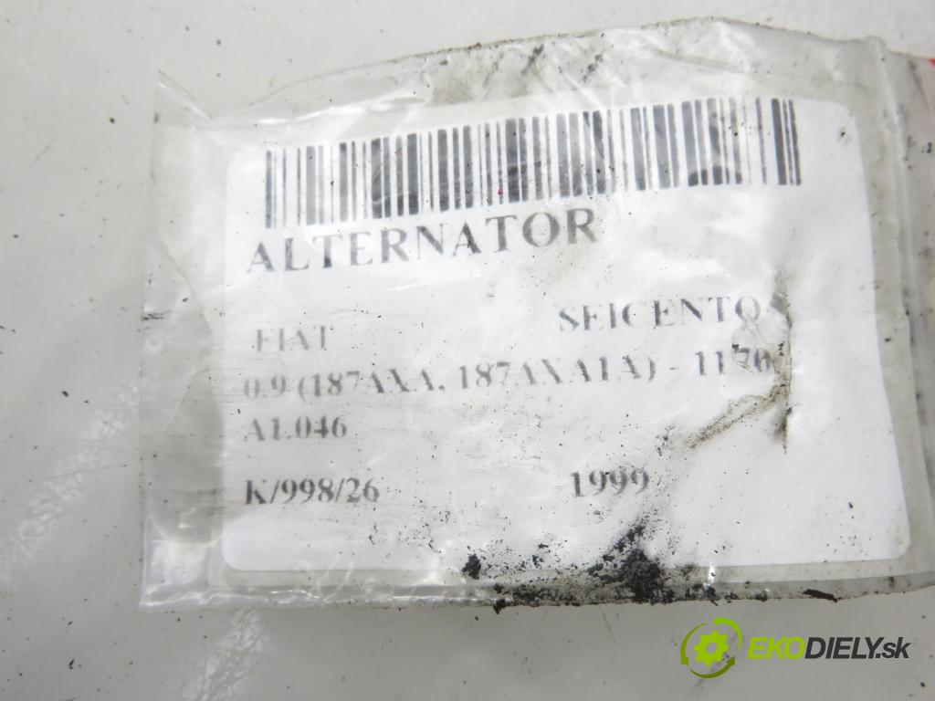 FIAT SEICENTO / 600 (187_) HB 1999 29,00 0.9 (187AXA, 187AXA1A) - 1170 A1.046 899,00 Alternátor 63320094 ; AA125R (Alternátor)