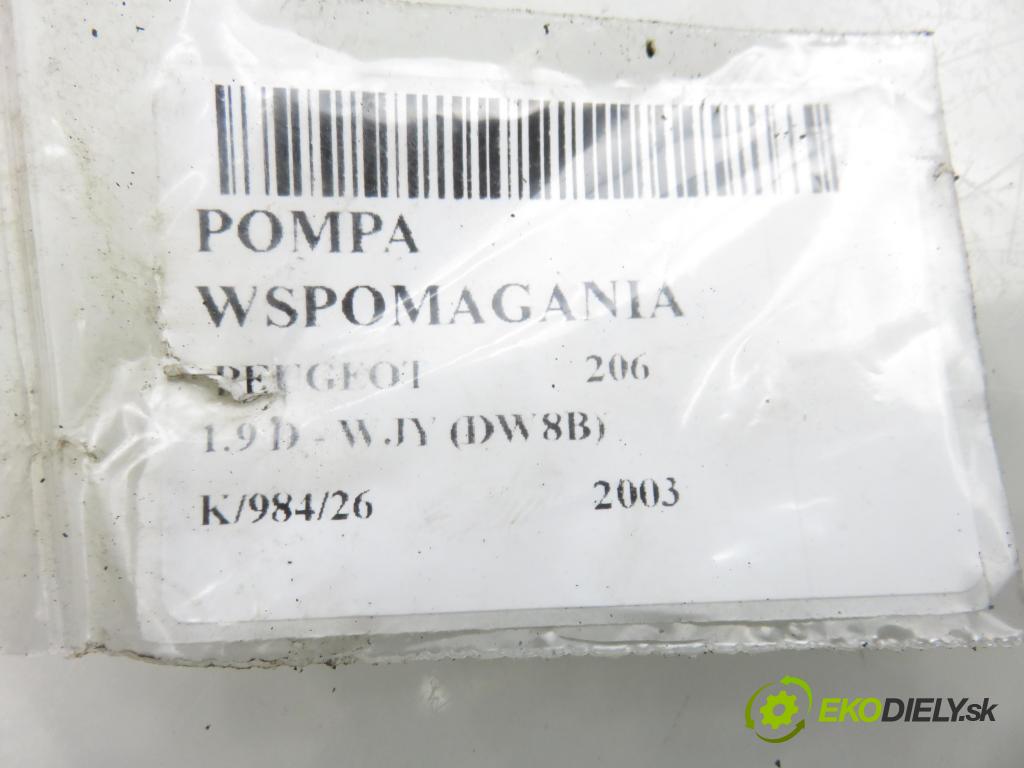 PEUGEOT 206 liftback (2A/C) HB 2003 51,00 1.9 D - WJY (DW8B) 1868,00 pumpa servočerpadlo 26079834QL ; 9662128580 (Servočerpadlo)