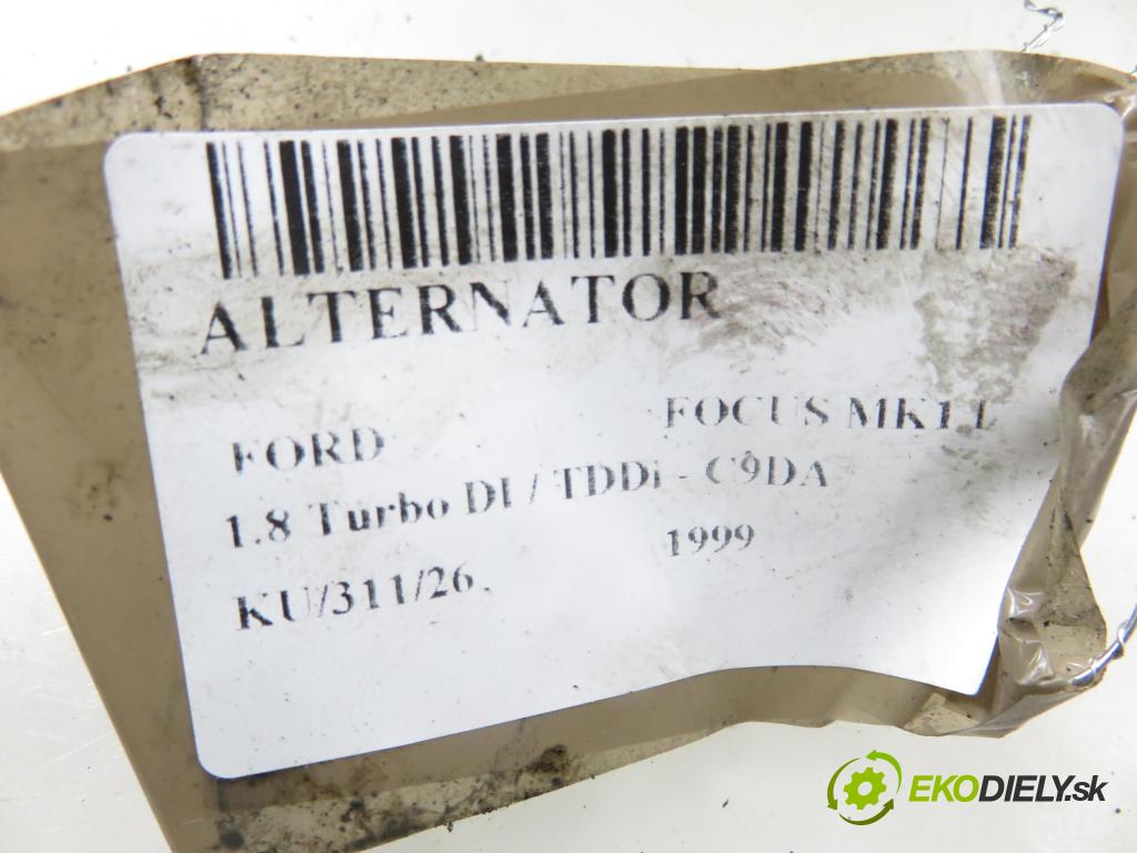 FORD FOCUS (DAW, DBW) HB 1999 66,00 1.8 TDDi 90 - C9DA 1753,00 Alternátor 98AB10300JA ; 63321746 (Alternátor)