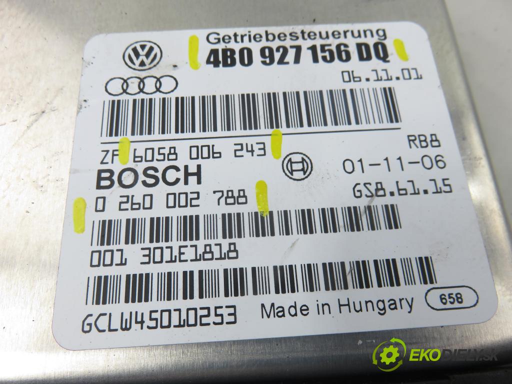 AUDI A6 Avant (4B5, C5) KOMBI 2002 125,00 2.4 quattro - BDV 2393,00 řídící jednotka převodovky 4B0927156DQ ; 0260002788 ; 6058006243