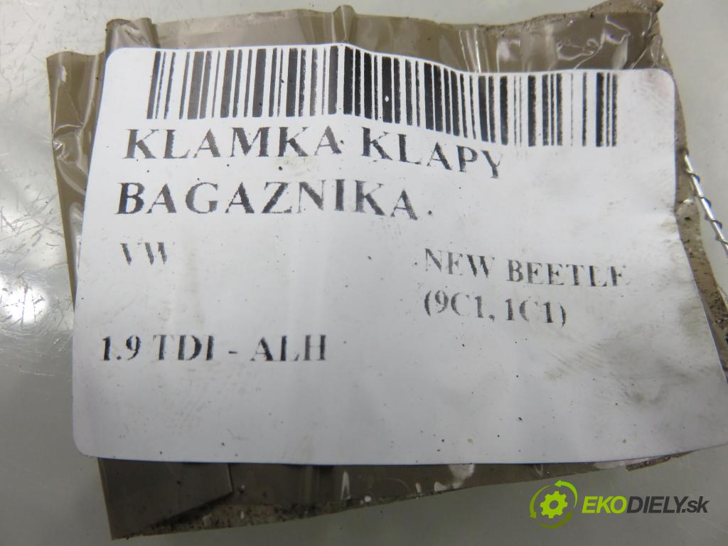 VW NEW BEETLE (9C1, 1C1) HB 1999 66,00 1.9 TDI - ALH 1896,00 klika dveří kufr 1C0827297 ; 1C0853650D