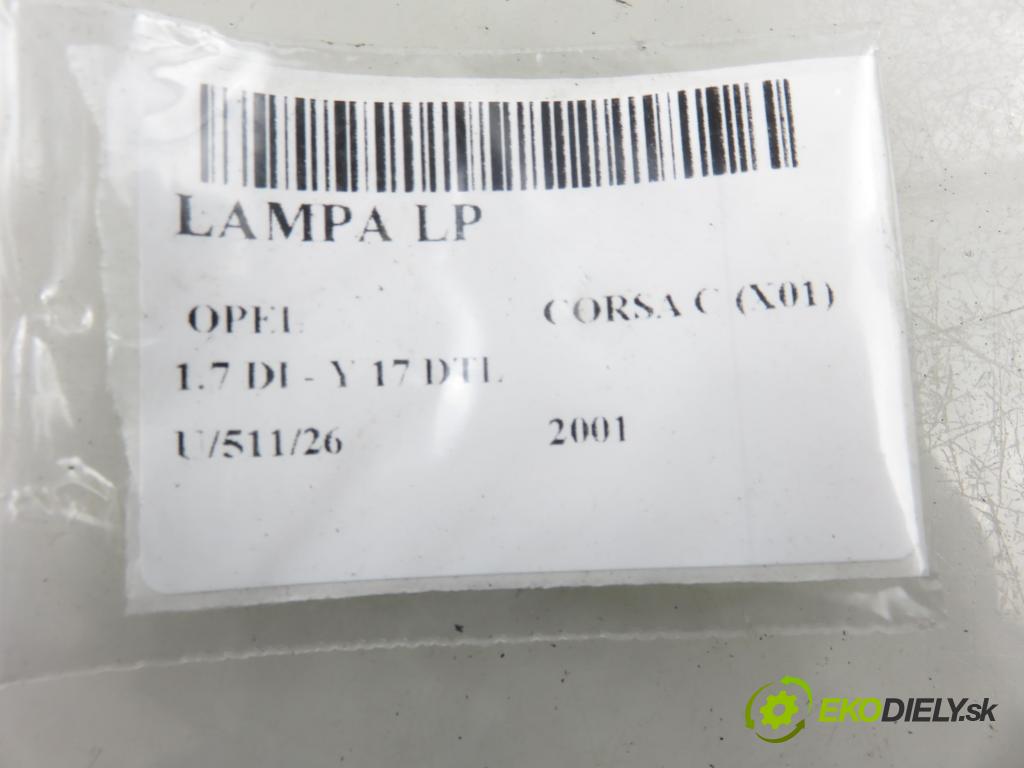 OPEL CORSA C (X01) HB 2001 48,00 1.7 DI - Y 17 DTL 1686,00 světlo LP 13115006