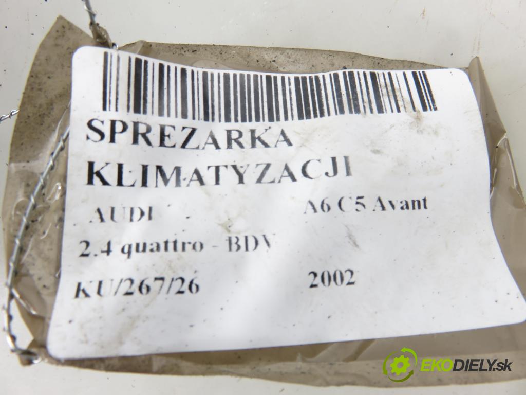 AUDI A6 Avant (4B5, C5) KOMBI 2002 125,00 2.4 quattro - BDV 2393,00 KOMPRESOR: klimatizácie 8FK351132581 (Kompresor klimatizácie)
