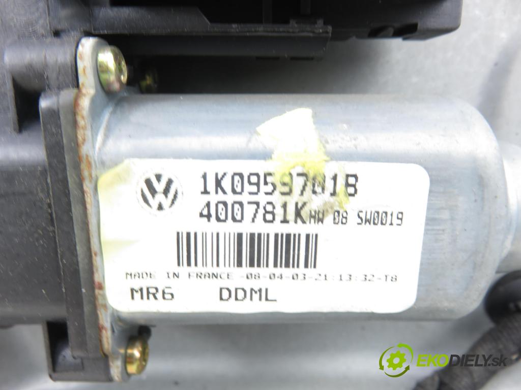 VW TOURAN (1T1, 1T2) MINIVAN 2003 74,00 1.9 TDI PD 100 - AVQ 1896,00 mechanismus oken 1K0959793A ; 1K0959701B ; T1T1837729K