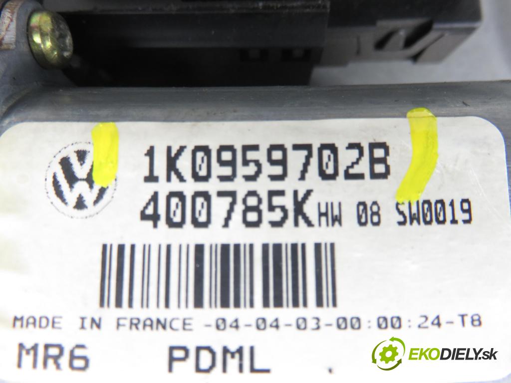 VW TOURAN (1T1, 1T2) MINIVAN 2003 74,00 1.9 TDI PD 100 - AVQ 1896,00 mechanismus oken PPE 1K0959702B ; 1K0959792A ; 1T0837756H