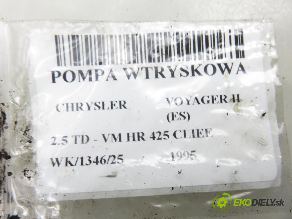 CHRYSLER VOYAGER II (ES) MINIVAN 1995 85,00 2.5 TD - VM HR 425 CLIEE 2499,00 pumpa vstřikovací 0460404073 (Vstřikovací čerpadlo)
