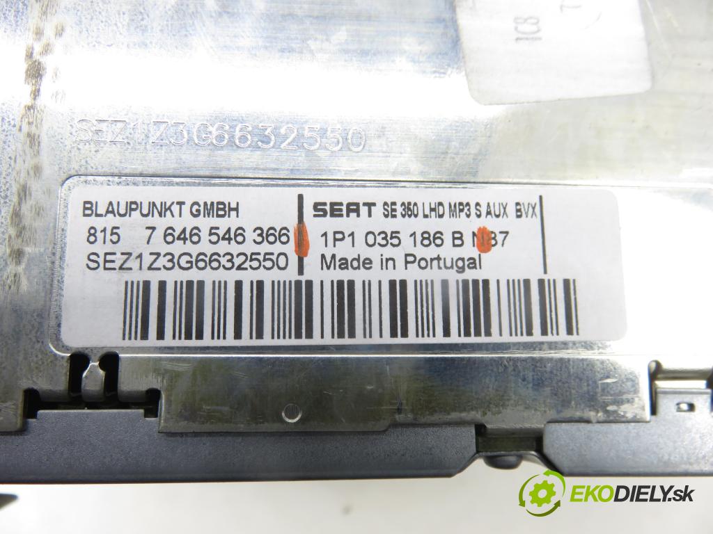 SEAT LEON (1P1) HB 2007 125,00 2.0 TDI - BMN 1968,00 RADIO CD 1P1035186B