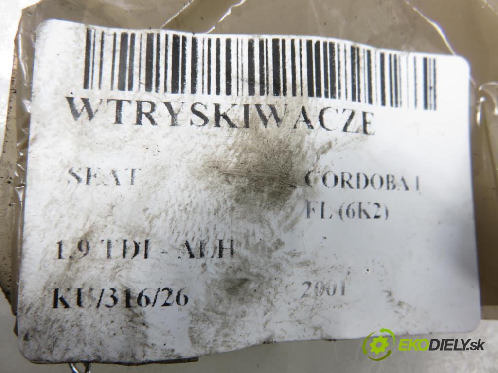 SEAT CORDOBA (6K2) SEDAN 2001 66,00 1.9 TDI - ALH 1896,00 vstřik 038130201F
