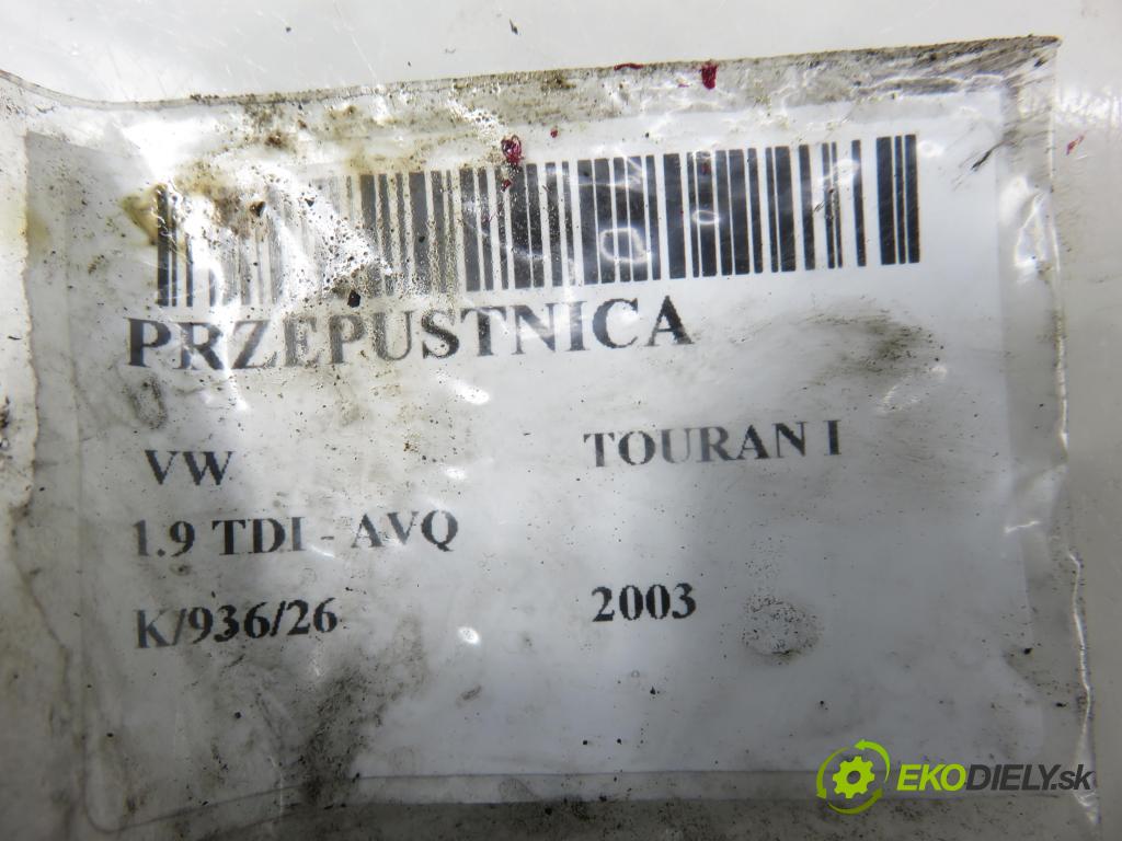 VW TOURAN (1T1, 1T2) MINIVAN 2003 74,00 1.9 TDI PD 100 - AVQ 1896,00 škrtíci klapka 038128063G (Škrticí klapka)