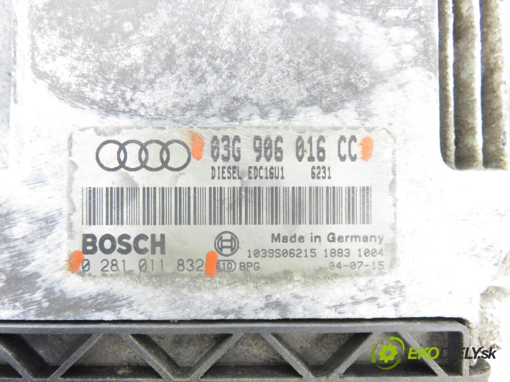 AUDI A3 (8P1) HB 2003 77,00 1.9 TDI PD 105 - BKC 1896,00 řídící jednotka motora 0281011832 ; 03G906016CC